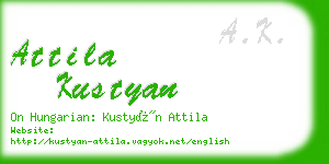 attila kustyan business card